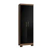 Armario Multiuso 2 Puertas con Llave Canela Negro 187x60.9x37.3 cm MDP 
