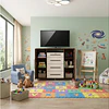 Cómoda Multifuncional Canela Arena 119x135x44.8 cm  MDP 4 Cajones 2 Puertas