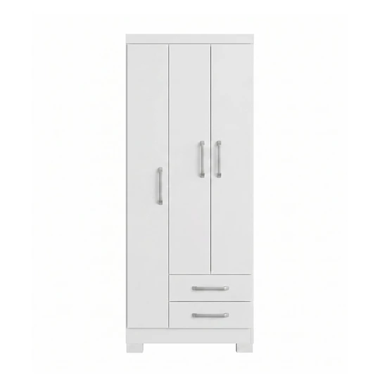 Clóset Ropero Francia Blanco 3 Puertas 2 Cajones MDP 187.4x83.2x47.3 cm