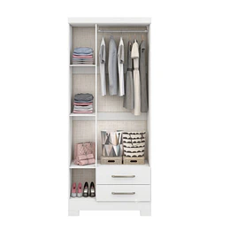 Clóset Ropero Francia Blanco 3 Puertas 2 Cajones MDP 187.4x83.2x47.3 cm