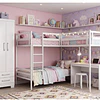 Clóset Ropero Francia Blanco 3 Puertas 2 Cajones MDP 187.4x83.2x47.3 cm