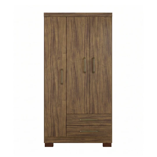 Clóset Ropero Francia Canela 3 Puertas 2 Cajones MDP 187.4x83.2x47.3 cm