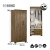 Clóset Ropero Francia Canela 3 Puertas 2 Cajones MDP 187.4x83.2x47.3 cm