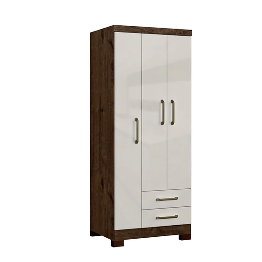 Clóset Ropero Canela Arena 3 Puertas 2 Cajones MDP 187.4x83.2x47.3 cm