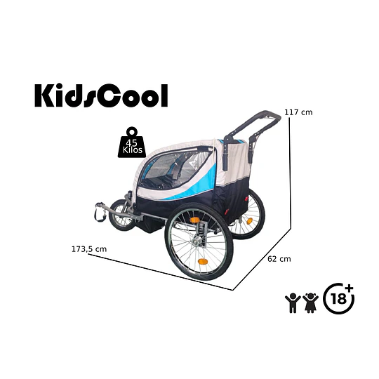 Retiro Express-Carro Jogger Baby Trailer Duplex