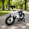 Retiro Express-Bicicleta Infantil 2 en 1 Aro 12 Blanco Balance Pedales Rueditas 