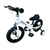Retiro Express-Bicicleta Infantil 2 en 1 Aro 12 Blanco Balance Pedales Rueditas 