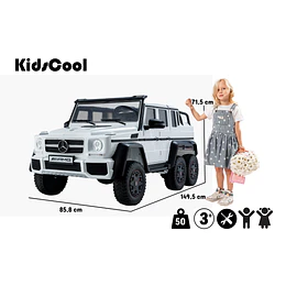 Retiro Express-Auto Bateria G63 Licencia  Mercedes 6x6 Blanco 12v