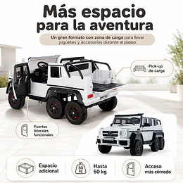 Retiro Express-Auto Bateria G63 Licencia  Mercedes 6x6 Blanco 12v