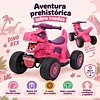 Retiro Express-Cuatrimoto Eléctrica Infantil 12V Dino Rex Rosada 