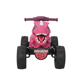 Retiro Express-Cuatrimoto Eléctrica Infantil 12V Dino Rex Rosada 
