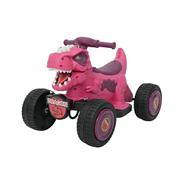 Retiro Express-Cuatrimoto Eléctrica Infantil 12V Dino Rex Rosada 