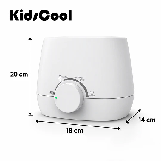  Calentador de Mamaderas y Leche Materna Mantiene Temperatura Constante Doble Kidscool Blanco - Calentador Térmico Libre de BPA 