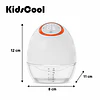 Extractor de Leche Materna Eléctrico Manos Libres con Control Remoto Wearable Kidscool Blanco - Extractor Portátil Silencioso Libre de BPA 