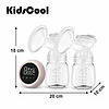 Extractor de Leche Materna Eléctrico Doble Recargable Kidscool Celeste / Rosa - Extractor Doble Silencioso Libre de BPA 