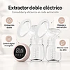 Extractor de Leche Materna Eléctrico Doble Recargable Kidscool Celeste / Rosa - Extractor Doble Silencioso Libre de BPA 