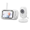Monitor de Bebé Cámara Video Inalámbrico 2.4G Pantalla 3.5 Pulgadas Kidscool Blanco - Monitor Bebé Nocturno Audio Bidireccional 