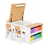 Juego De Mesa De Actividades Infantil Madera Con 2 Sillas Kidscool