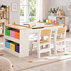 Juego De Mesa De Actividades Infantil Madera Con 2 Sillas Kidscool