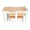 Juego De Mesa De Actividades Infantil Madera Con 2 Sillas Kidscool