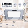 Baranda de Cama Infantil 1.2M Anti Caídas Abatible Kidscool Gris - Protección de Seguridad