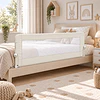 Baranda de Cama Infantil 1.8M Anti Caídas Abatible Kidscool Blanco - Protección de Seguridad para Niños 