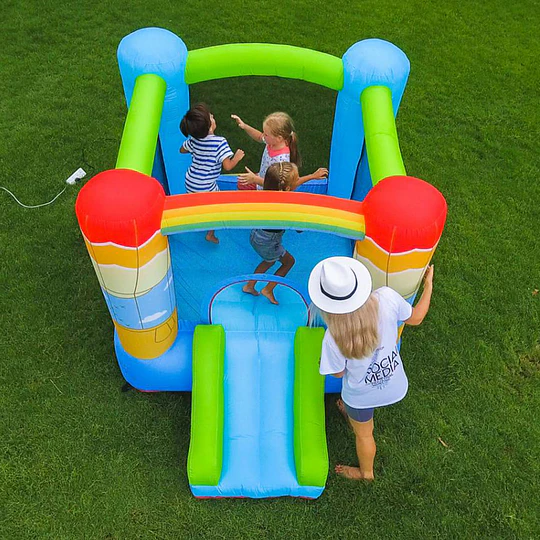 Castillo Inflable Infantil con Tobogán y Soplador Kidscool