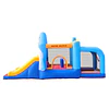Castillo Inflable Infantil Grande Tiburón Kidscool con 3 Zonas de Juego, Tobogán y Soplador 450W