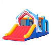 Castillo Inflable Infantil Grande Tiburón Kidscool con 3 Zonas de Juego, Tobogán y Soplador 450W