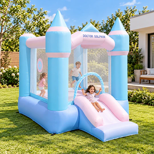 Castillo Inflable Mágico Ensueño Kidscool Con Tobogán 3 en 1