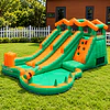 Juego Inflable Acuático Doble Tobogán Kidscool Con Escalador y Piscina
