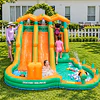 Juego Inflable Acuático Doble Tobogán Kidscool Con Escalador y Piscina