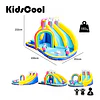  Juego Inflable Acuático Unicornio Arcoíris Kidscool Con Doble Tobogán y Piscina