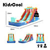  Juego Inflable Acuático Doble Tobogán Kidscool Con Escalador y Piscina 5.5m