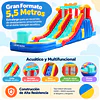  Juego Inflable Acuático Doble Tobogán Kidscool Con Escalador y Piscina 5.5m
