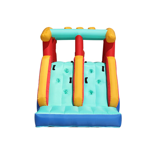  Juego Inflable Acuático Doble Tobogán Kidscool Con Escalador y Piscina 5.5m