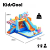 Centro de Juegos Inflable Acuático Candy House Kidscool Con Doble Tobogán y Piscina