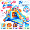 Centro de Juegos Inflable Acuático Candy House Kidscool Con Doble Tobogán y Piscina