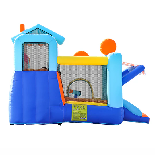 Centro de Juegos Inflable Acuático Candy House Kidscool Con Doble Tobogán y Piscina