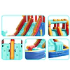 Centro de Juegos Inflable Acuático Candy House Kidscool Con Doble Tobogán y Piscina
