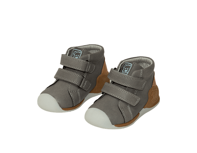 Zapato Bebé Niño Gris Velcro