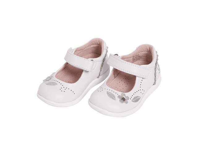 Zapato Reina Bebé Niña Blanco Pillin