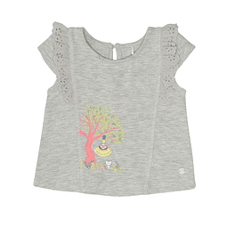 Polera Bebé Niña Gris Pillin