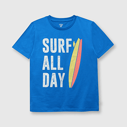 Polera Azul Surf Niño Colloky (6 a 12 años)