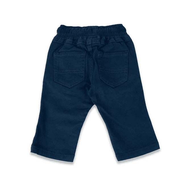 Pantalon Tela Bebé Niño Ajustable Azul