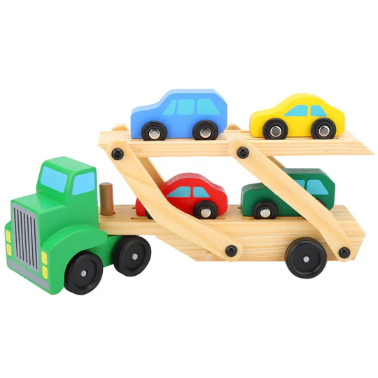 CAMION PORTAAUTOS DE MADERA