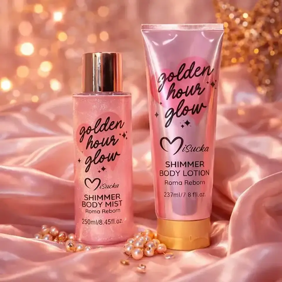 Set Body Mist Y Locion Golden Hour Glow Roma Reborn Misucka 3