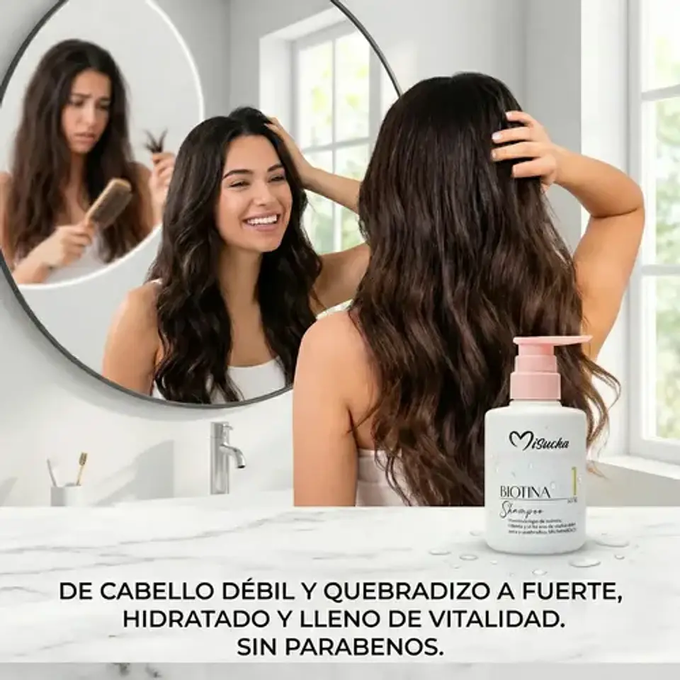 Shampoo Biotina Hidratante Fortalecedor Misucka 300ml 10