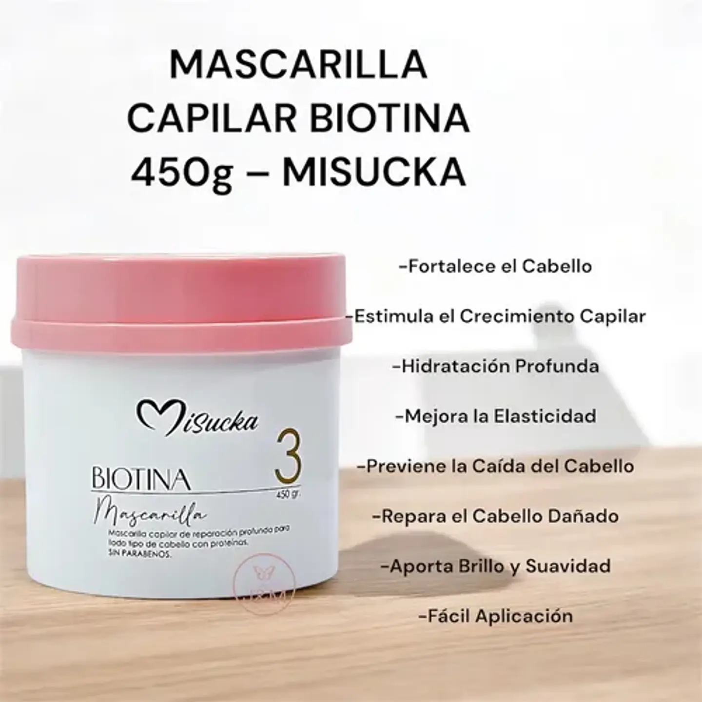 Mascarilla Reparación Capilar Biotina 3 Misucka® 450grs 1