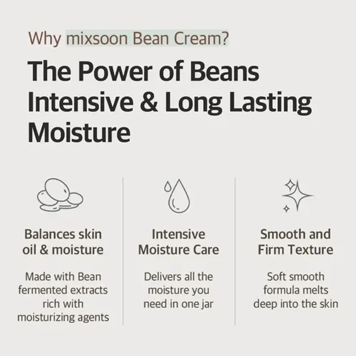 Mixsoon Bean Cream Crema Facial 50ml 2